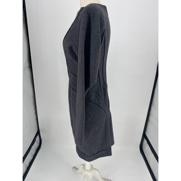 6267 Dress Italian Wool Structured Long Sleeve Fitted Small - Picture 4 of 10